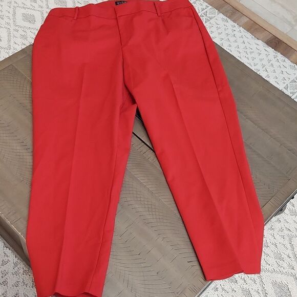 Eloquii Kady Red Ankle Length Dress Pants Sz 20R - Picture 3 of 11